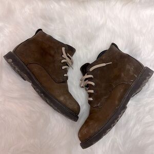 Rockport brown suede ankle Hiking Boots Sz 7.5 Fisherman Core D20